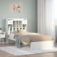 vidaXL Łóżko z regałem, bez materaca, białe, 75x190 cm, sosnowe 1
