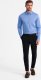 Ombre Klasyczna męska koszula SLIM FIT z satynowej tkaniny  niebieska V2 OM-SHOS-0176 S 3