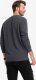 Ombre Męski longsleeve zapinany pod szyją z dzianiny waflowej  grafitowy V3 OM-LSCL-0120 M 5