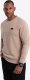 Ombre Nierozpinana męska bluza dresowa z metalowym pinem  beżowa V1 OM-SSNZ-0136 S 1
