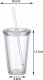 MiiR MiiR - Everywhere Straw Tumbler Przezroczysty - Kubek ze słomką 470ml 1