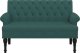 vidaXL vidaXL Ławka z oparciem, ciemnozielona, 120x62x75,5 cm, tkanina 3