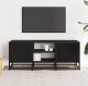 vidaXL vidaXL Szafka pod TV, czarna, 100x35x41 cm, materiał drewnopochodny 3