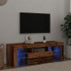 vidaXL Szafka pod TV z oświetleniem LED, stare drewno, 120x36,5x40 cm 1