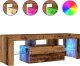 vidaXL Szafka pod TV z oświetleniem LED, stare drewno, 120x36,5x40 cm 2