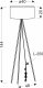 Lampa podłogowa Candellux SHANTI lampa podłogowa czarny 1x40W E27 abażur miętowy  51-38753 3