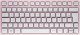 Klawiatura Cherry CHERRY KW 7100 MINI BT klawiatura Uniwersalne Bluetooth AZERTY Francuski Różowy 1