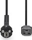 Kabel zasilający Nedis Nedis CEGL10300BK20 kabel zasilające Czarny 2 m Wtyczka zasilająca typu C IEC C19 2