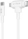 Kabel USB Targus USB-C - USB-C + Lightning 1.5 m Biały (HJ4010WHGL) 3