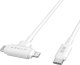 Kabel USB Targus USB-C - USB-C + Lightning 1.5 m Biały (HJ4010WHGL) 5