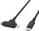 Kabel USB Targus USB-C - USB-C + Lightning 1.5 m Czarny (HJ4010BKGL) 5