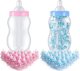 Mikamax Niebieski Zestaw na Baby Shower, Chrzciny, Podziękowania dla Gości - Butla + 30 Mini Butelek 1