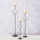 Boltze Metalowe świeczniki z gwiazdką GUILA, 3 szt., wys. 54,5 - 99,5 cm 2