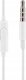 Słuchawki Streetz E100 Semi-in-ear headset, answer button, 3.5mm, mic, white 3