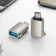 Adapter USB Joyroom Adapter Joyroom S-H151 USB-C (męski) / USB-A (żeński) z oczkiem na smycz - srebrny 5