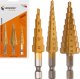 Wiertło VERGIONIC ZESTAW WIERTŁA WIERTŁO STOŻKOWE STOPNIOWE HSS 3-20mm DO METALU TYTANOWE 3el 1