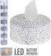 Affek Design ZESTAW 6 ŚWIECZEK LAMPEK TEA LIGHT LED SREBRNY BROKAT 3