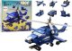 LeanToys Helikopter Śmigłowiec Policyjny Klocki Konstrukcyjne 6w1 Niebieski 1000ele. 1