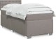 vidaXL vidaXL Łóżko kontynentalne z materacem, taupe, tkanina, 80x200 cm 1