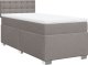 vidaXL vidaXL Łóżko kontynentalne z materacem, taupe, tkanina, 80x200 cm 3