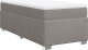 vidaXL Łóżko kontynentalne z materacem, taupe, tkanina, 80x200 cm 2