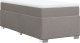vidaXL Łóżko kontynentalne z materacem, taupe, tkanina, 80x200 cm 9