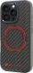 Audi Audi Carbon Fiber Sport Red Circle MagSafe iPhone 16 Pro 6.3" czarny/black hardcase AUS-TPUPCMIP16P-RSQ/D5-BK 2