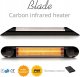 Sunred Infraraudonųjų spindulių šildytuvas Veito BLADE S (juodas, 2500W) 6