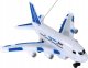 LeanToys Samolot RC Zdalnie Sterowany Biały Aerobus Pilot Światła Dźwięki 3