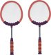 LeanToys Zestaw 2 Rakietek Do Gry W Badmintona Paletki 2 Lotki Badminton Różowy 1