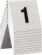Securit Bordskilt Securit nr 1-10 5x4x5 cm Akryl Hvid,10 stk/ps - (10 stk.) 2