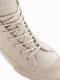 Ombre Wysokie męskie buty trampki z gumowym noskiem  kremowe V1 OM-FOSH-0138 46 4