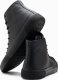 Ombre Wysokie buty trampki męskie z gumowym noskiem  czarne V6 OM-FOSH-0138 46 3