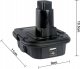 Rosfix ADAPTER PRZEJSCIÓWKA AKUMULATORA DEWALT 18V MILWAUKEE M18 DO DCB201 DCB203 7