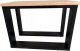 Lehmann STOLIK KAWOWY LEHMANN 2 szt ŁAWA LOFT RETRO DĄB GOLD STÓŁ PODWÓJNY 50x50 cm 5