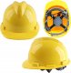 Rosfix Kask ochronny, hełm roboczy budowlany - żółty z tworzywa HDPE 1