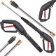 Myjka ciśnieniowa Rosfix Pistolet do myjki ciśnieniowej Pro Clean Gun PCG1 z przyłączem M22x1,5; trzpień 14mm + lanca z szybkozłączką 1/4" 1