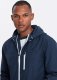 Kurtka męska Ombre Lekka sportowa kurtka męska z polarową podszewką  granatowa V2 OM-JANP-0136 L 2