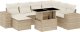 vidaXL 8-cz. zestaw mebli ogrodowych z poduszkami, beżowy, polirattan 2