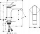 Bateria umywalkowa Hansgrohe Hansgrohe bateria umywalkowa 110 bez kompletu odpływowego Vivenis, chrom 75022000 2