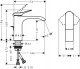 Bateria umywalkowa Hansgrohe Hansgrohe bateria umywalkowa 110 z kompletem odpływowym z cięgłem Vivenis, chrom 75020000 1
