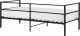 Beliani Łóżko metalowe 90 x 200 cm czarne BATTUT 11