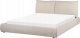 Beliani Łóżko tapicerowane 160 x 200 cm beżowe VINAY 1