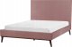 Beliani Łóżko welurowe 140 x 200 cm różowe BAYONNE 4