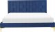 Beliani Łóżko welurowe 160 x 200 cm granatowe LIMOUX 3