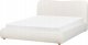 Beliani Łóżko z pojemnikiem boucle 160 x 200 cm białe BLAGNAC 5