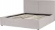 Beliani Łóżko z pojemnikiem tapicerowane 160 x 200 cm jasnoszare MOISSAC 6