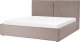 Beliani Łóżko z pojemnikiem tapicerowane 180 x 200 cm beżowoszare MOISSAC 7
