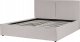 Beliani Łóżko z pojemnikiem tapicerowane 180 x 200 cm jasnoszare MOISSAC 6