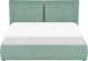 Beliani Łóżko z pojemnikiem welurowe 160 x 200 cm zielone BAJONNA 4